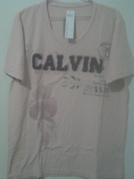 Camisa Gola V Calvin klein