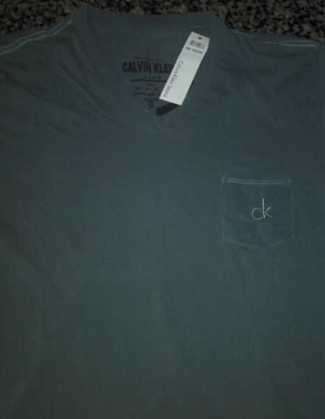 Camisa Gola V Calvin klein